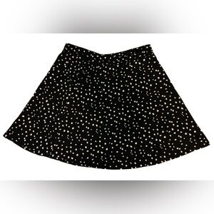 Reiss Nineteen Seventy-One Rosalia Black White Spot Mini Skater Skirt Size 10